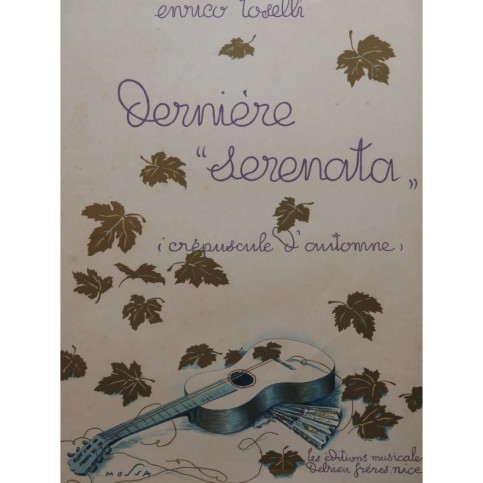 TOSELLI Enrico Dernière Serenata Piano 1929