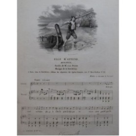 TROUPENAS Eugène Elle m'attend Chant Piano ca1830