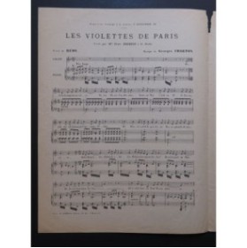 CHARTON Georges Les violettes de Paris Chant Piano ca1910