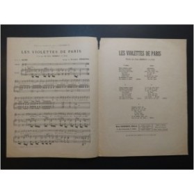 CHARTON Georges Les violettes de Paris Chant Piano ca1910