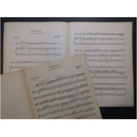MOZART W. A. Menuet de la Symphonie en Mi bémol Violon Piano 1928