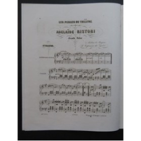STRAUSS Adelaïde Ristori Piano ca1840