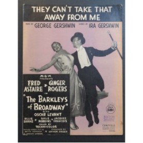 GERSHWIN George They Can't Take That Away From Me Chant Piano 1937