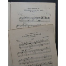 STEIGER Charles Fantaisie Robert le Diable 2 Pianos 8 mains ca1890