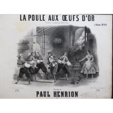 HENRION Paul La poule aux œufs d'or Piano ca1850