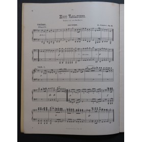 SCHUBERT Franz Variations Piano 4 mains