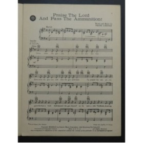 LOESSER Frank Praise the Lord and pass the Ammunition Chant Piano 1942