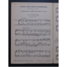 FRESCOBALDI Girolamo Cinq Pièces Orgue ou Harmonium 1930