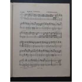 MENDELSSOHN Marche Nuptiale op 61 Harmonium ca1900