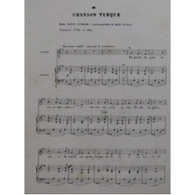 Chanson Turque Mode Niris Girkah Chant Piano XIXe