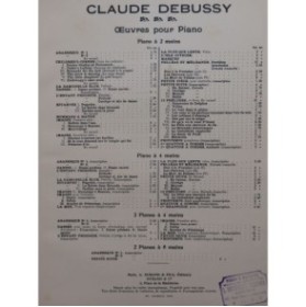 DEBUSSY Claude Le Martyre de Saint Sébastien La Cour des Lys Piano 1911