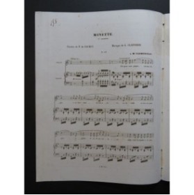 CLAPISSON Louis Minette Chant Piano ca1840