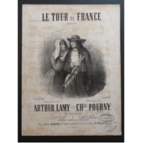 POURNY Charles Le Tour de France Chant Piano ca1860