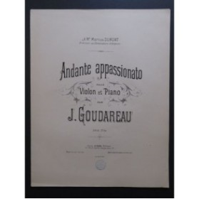 GOUDAREAU Jules Andante appassionato Violon Piano