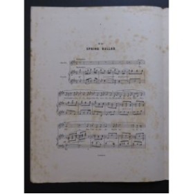 BLANC C. et DAUPHIN L. Spring Ballad Chant Piano ca1885