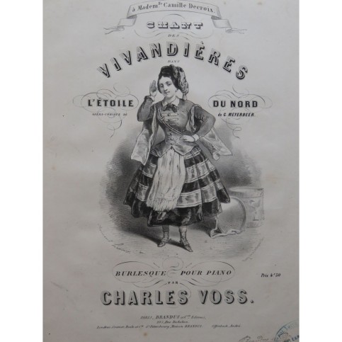 VOSS Charles Chant des Vivandières Meyerbeer Piano ca1855