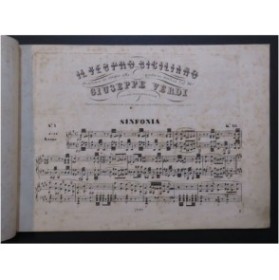 VERDI Giuseppe Il Vespro Siciliano Sinfonia Piano ca1855