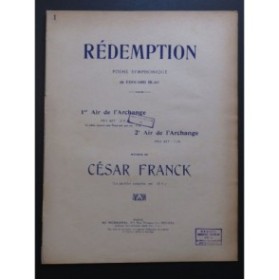 FRANCK César Rédemption 1er Air de l'Archange Chant Piano