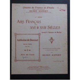 BOËSSET Antoine Divine Amarillis Chant Piano ou Orgue