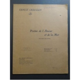 CHAUSSON Ernest Poème de l'Amour et de la Mer Chant Piano ca1911