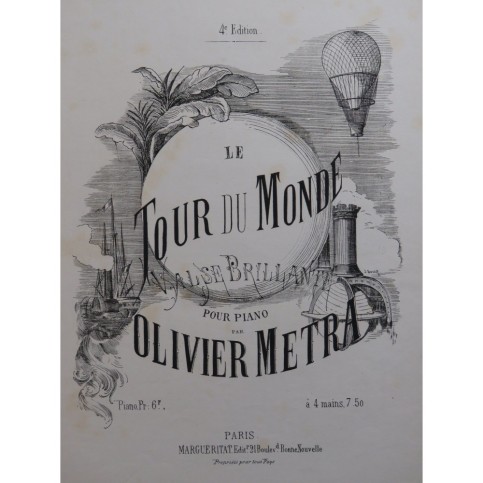 METRA Olivier Le Tour du Monde Piano XIXe siècle