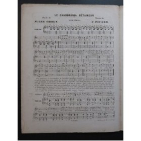 PICARD Charles Le Chaudronia Rétameur Chant Piano ca1850