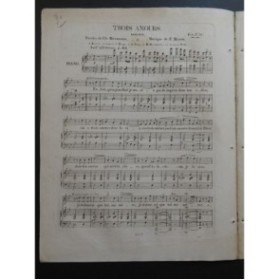 MASINI F. Trois Amours Chant Piano ca1840