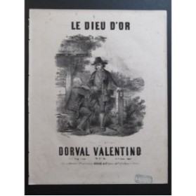 DORVAL Valentino Le Dieu d'Or Chant Piano ca1850