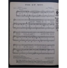 MORETTI Raoul Toi et Moi Chant Piano 1923