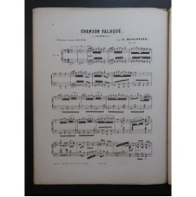 BOSCOVITZ Frédéric Chanson Valaque Piano ca1865