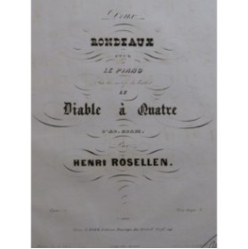 ROSELLEN Henri Rondo No 1 Op 77 Piano ca1840