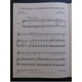 DE ROSE Peter I Heard A Forest Praying Chant Piano 1939