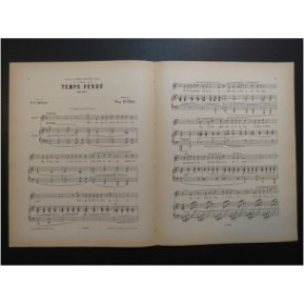 VIDAL Paul Temps perdu Chant Piano 1894