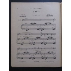BEMBERG Herman A Toi ! Chant Piano 1896