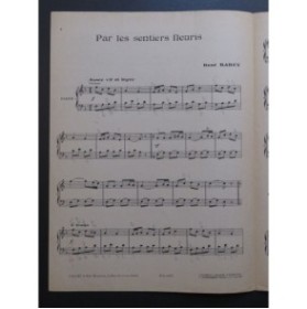 RABEY René Par les sentiers fleuris Piano 1945