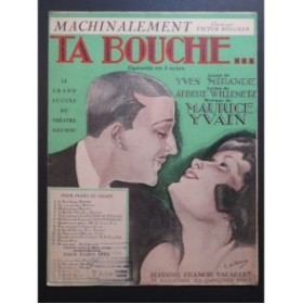 YVAIN Maurice Machinalement... Chant Piano 1922
