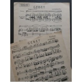 ROTHMÜLLER A. M. Gebet Dédicace Violon et Piano ou Orgue 1944