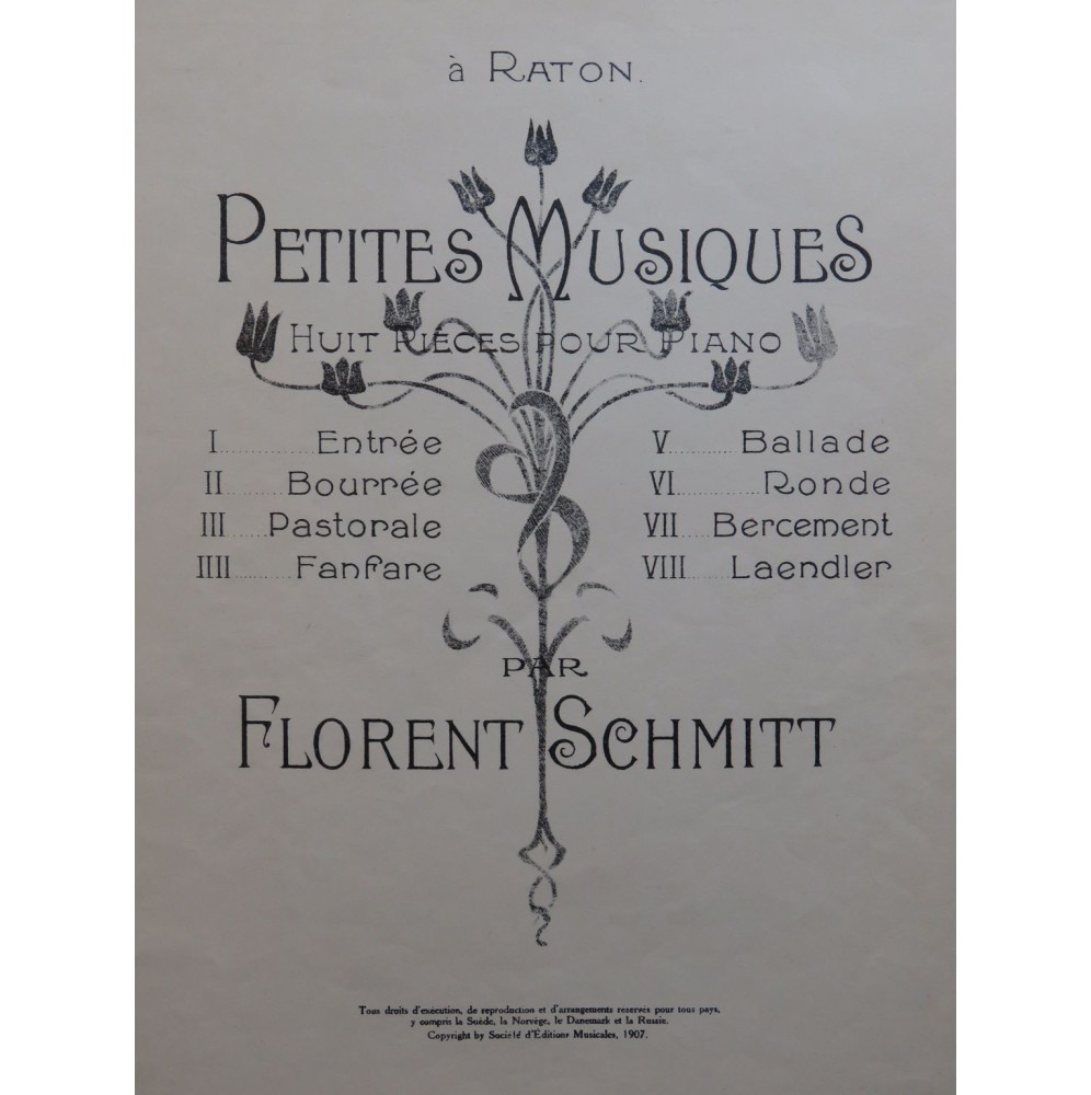 SCHMITT Florent Petites Musiques Piano ca1920