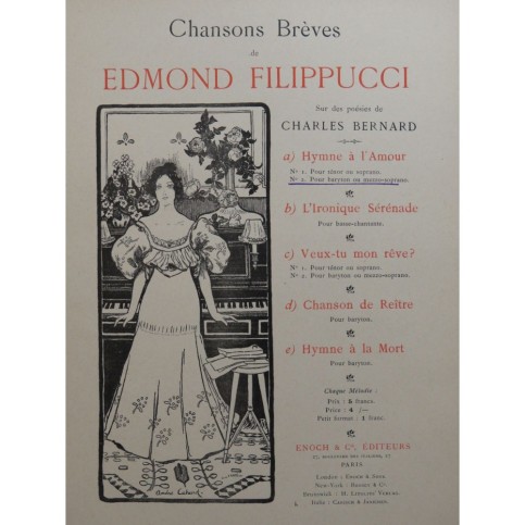 FILIPPUCI Edmond L'Hymne à l'Amour Chant Piano 1898