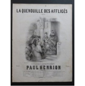 HENRION Paul La Quenouille des Affligés Chant Piano 1847