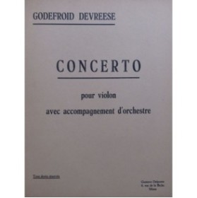 DEVREESE Godefroid Concerto Violon Piano