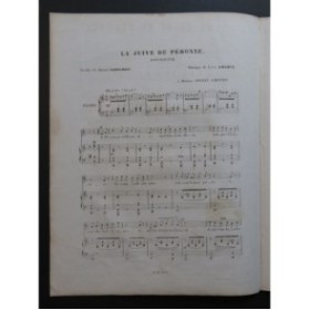 ABADIE Louis La Juive de Péronne Chant Piano ca1840