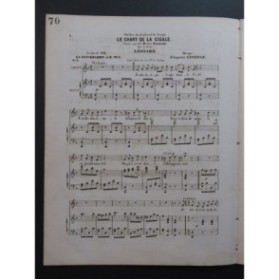 LÉVEILLÉ Auguste Le chant de la cigale Chant Piano ca1850