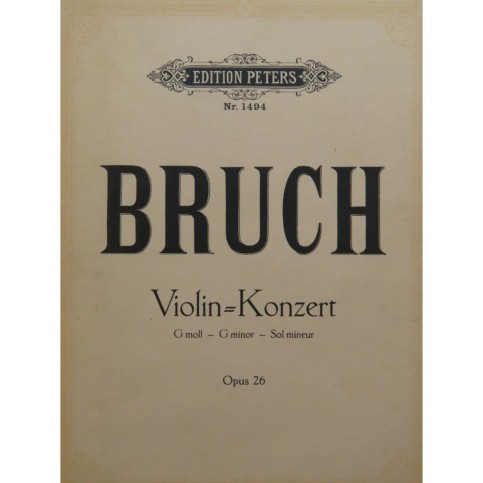 BRUCH Max Concerto op 26 Violon Piano