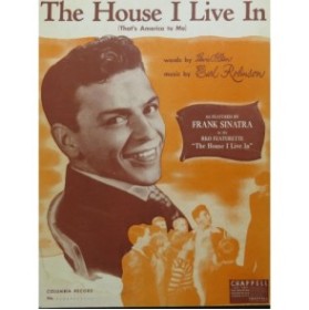 ROBINSON Earl The House I Live In Frank Sinatra Chant Piano 1942