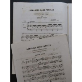 MENDELSSOHN Romances sans Paroles No 4 à 6 Violon Piano ca1860