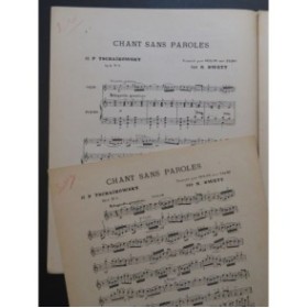 TSCHAÏKOWSKY P. I. Chant sans Paroles op 2 No 3 Violon Piano 1943