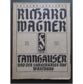WAGNER Richard Tannhäuser Opéra Piano Solo 1911