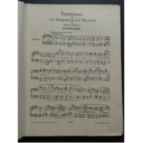 WAGNER Richard Tannhäuser Opéra Piano Solo 1911