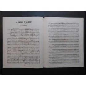LIMAGNE A. Le Cheval et le Loup Chant Piano ca1860